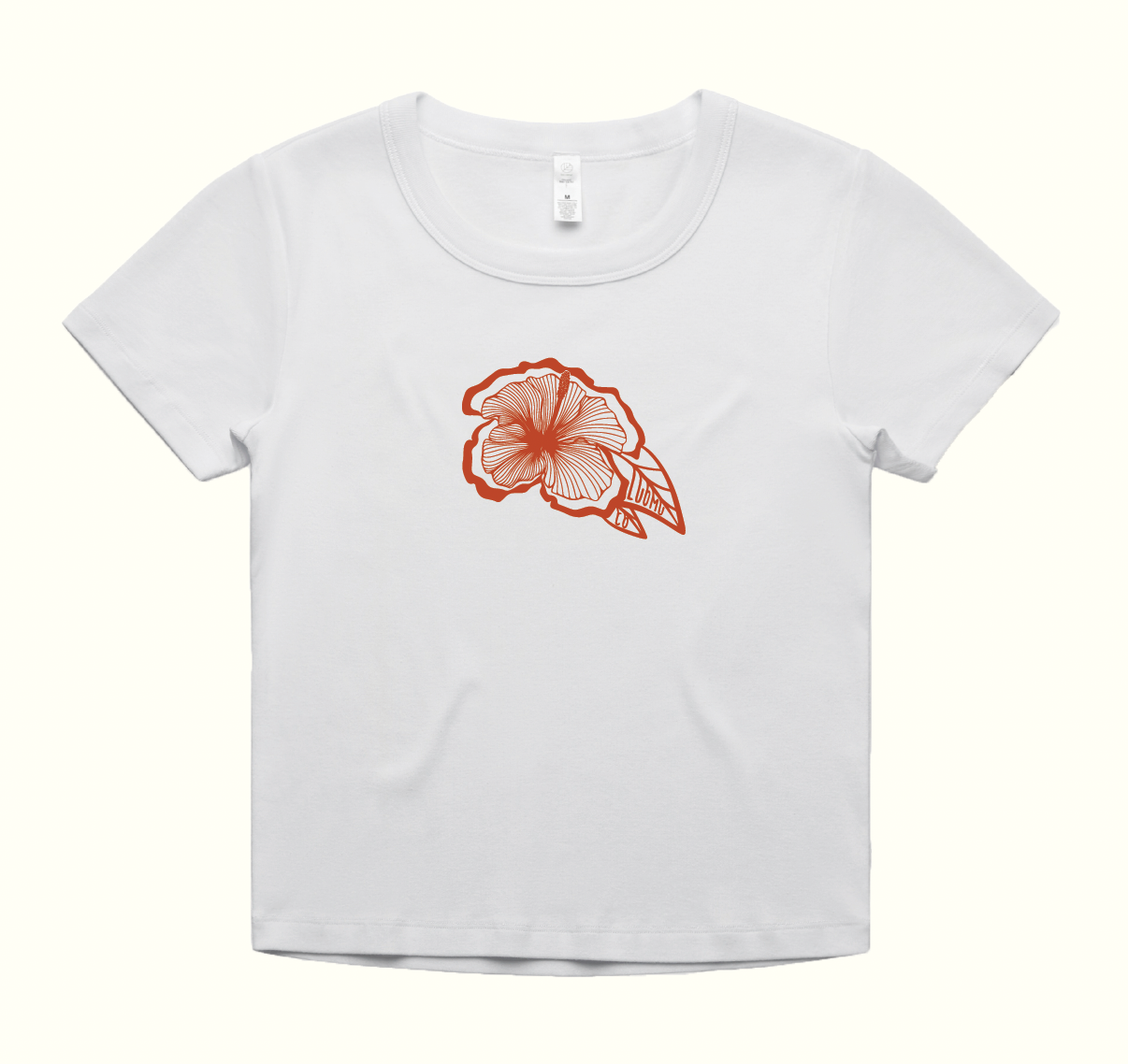 SOLSTICE HIBISCUS BABY TEE - Main Image